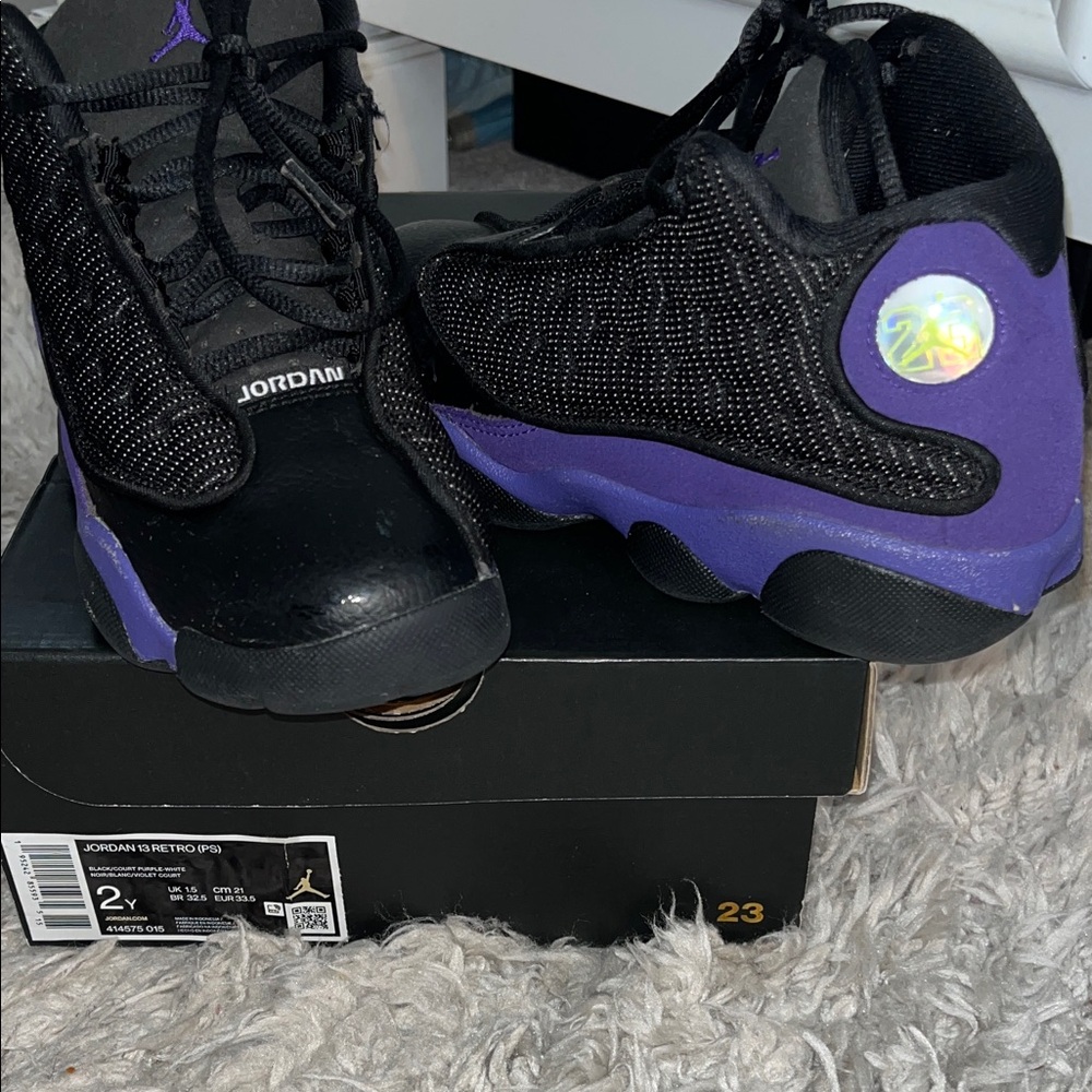 Jordan 13 Retro PSB Black with Purple Highlights
